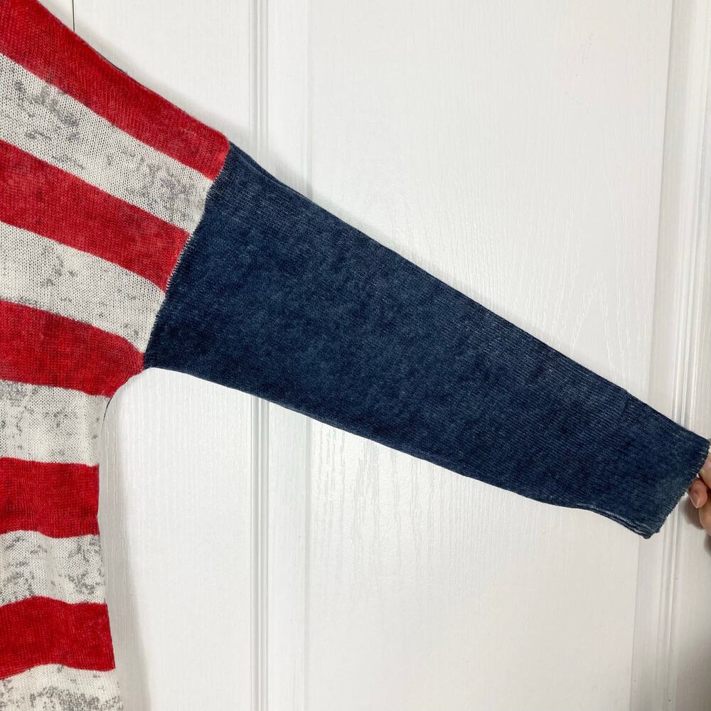 NWOT ROCK & REPUBLIC Sweater XL American USA Flag Crewneck Long Sleeve Acrylic - Picture 7 of 11
